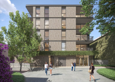 Impressie zijkant gebouw